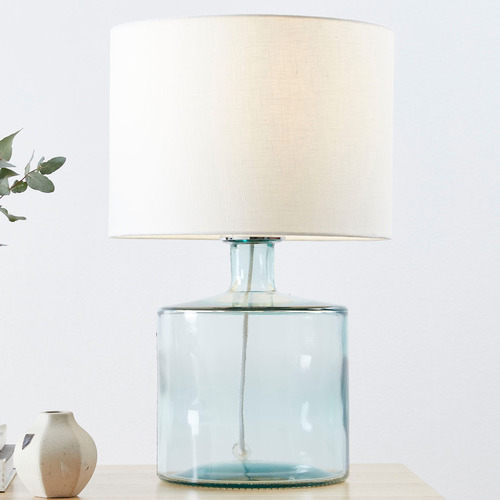 Cylinder glass store table lamp